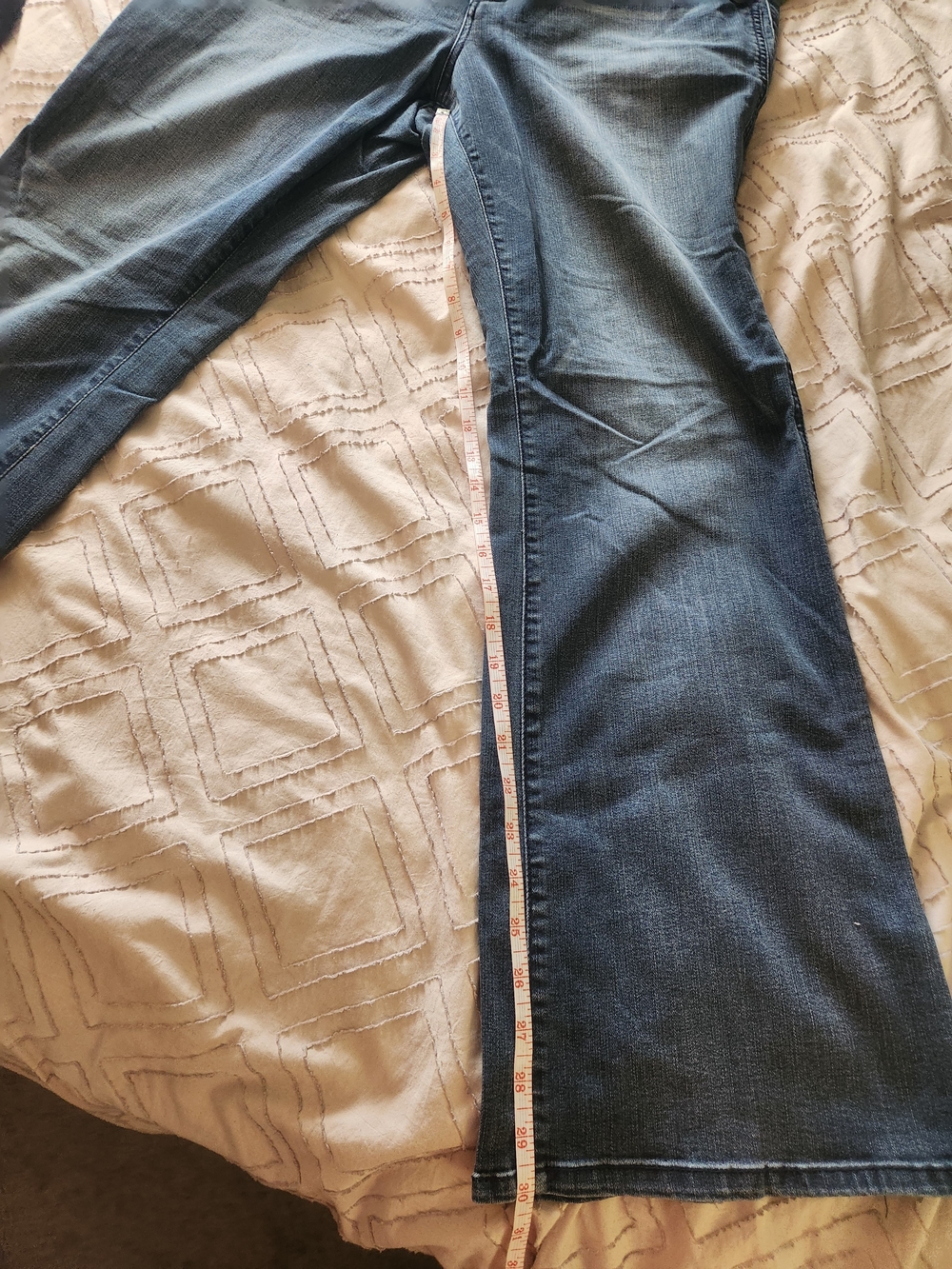 Democracy Dark Blue Flare Jeans with Button Detail - Picture 4 of 4